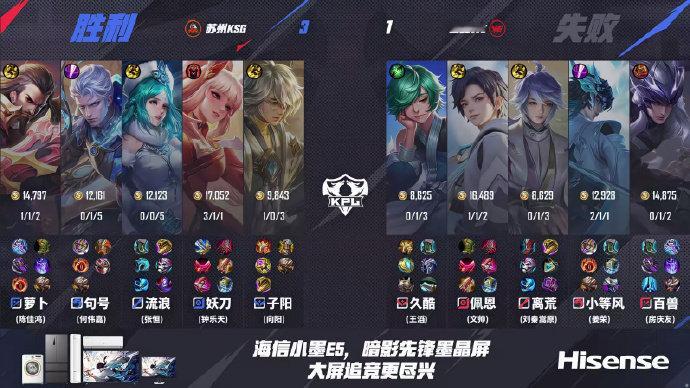 KSG战胜WE苏州KSG全程碾压局3-1带走西安WE，妖刀这两局射手操作简直逆