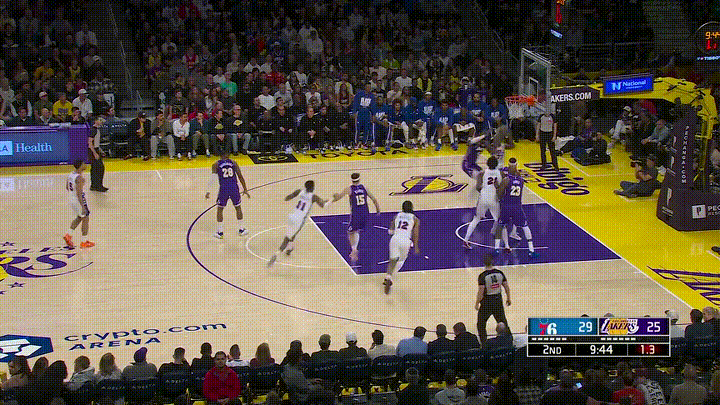 湖人超级球星詹姆斯真是太不爱惜自己的身体了！在今天湖人主场迎战76人的焦点战中，