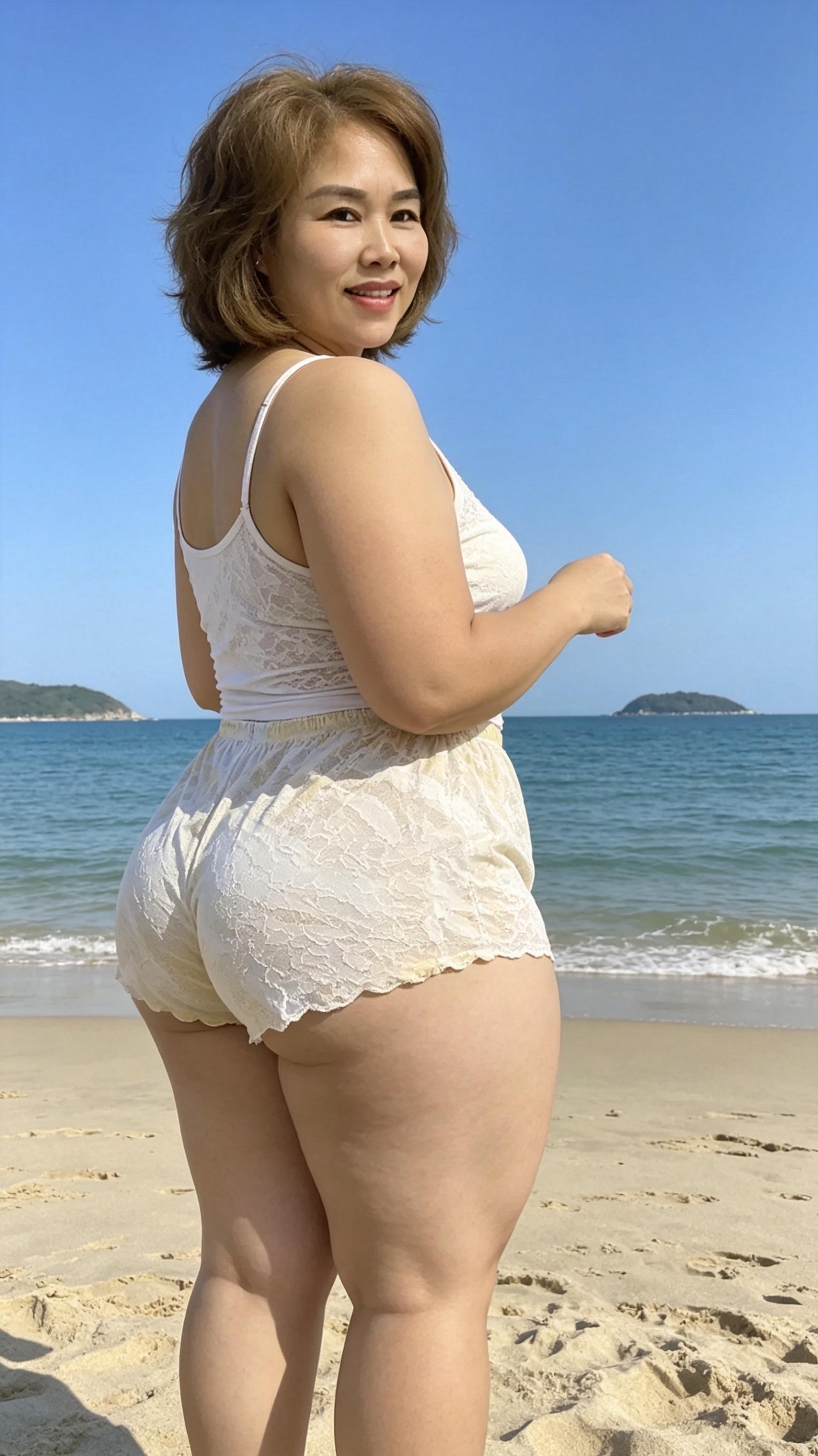 AI海边丰腴写真