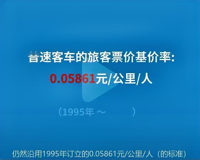 您知道铁路客运票价有多便宜吗？偶然得知，普速客车旅客票价基价率：0.05