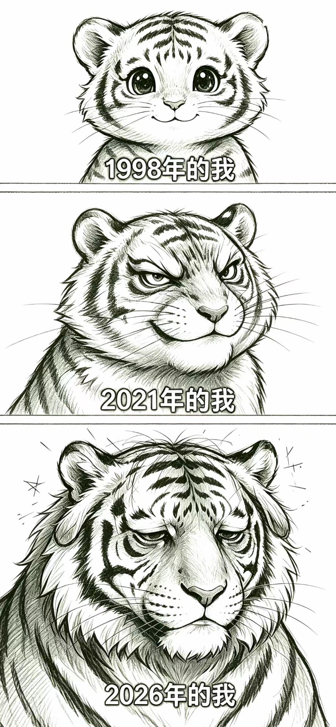 多少人像这只老虎，被生活打垮了唉…山林老虎森林里的大老虎凶狠老虎