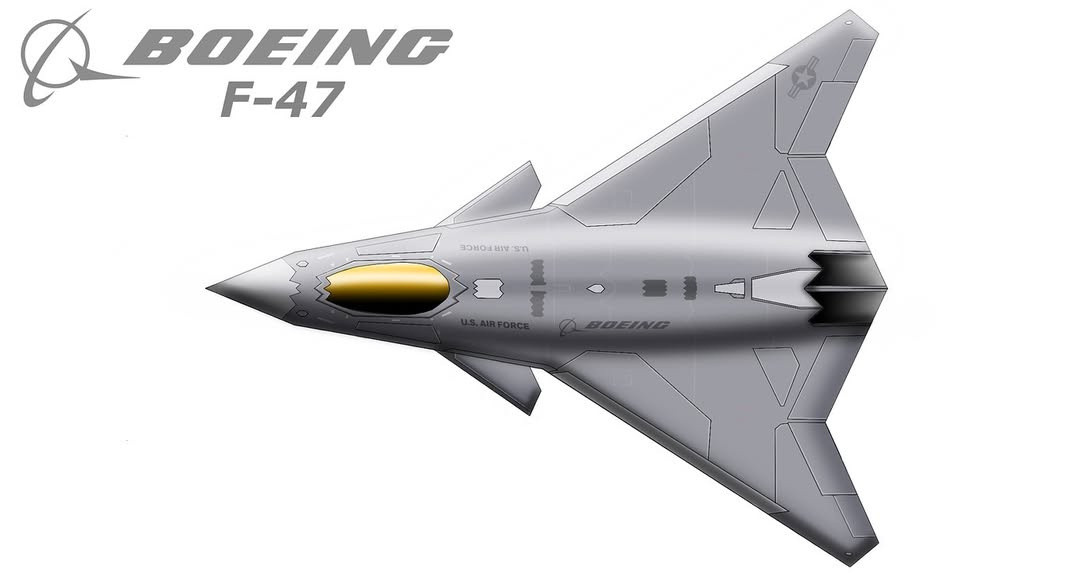 美国六代机F-47完整概念图来了？这是给“沈六代”加了个鸭翼？外网流传的美国空军