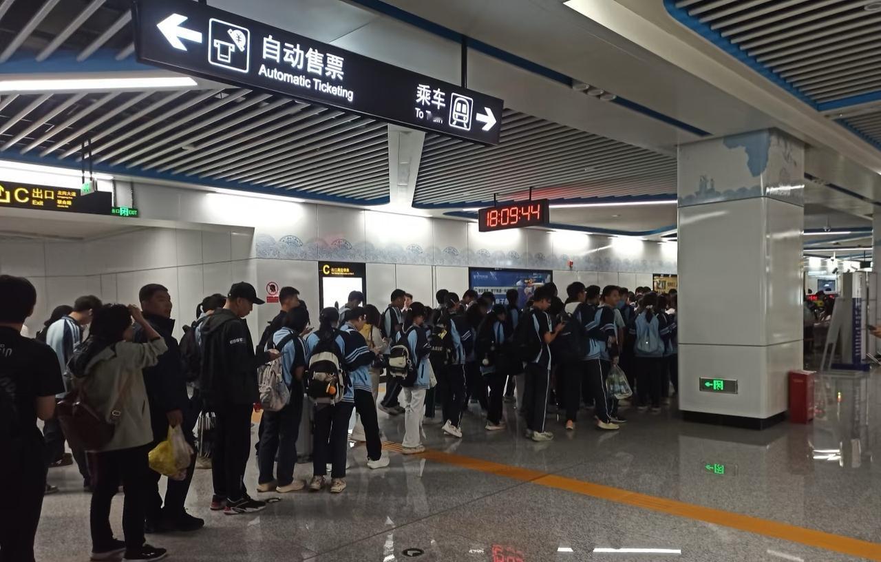 四号线干脆改名叫邕宁新希望专线得了。南宁地铁四号线龙岗站晚高峰人山人海，挤都