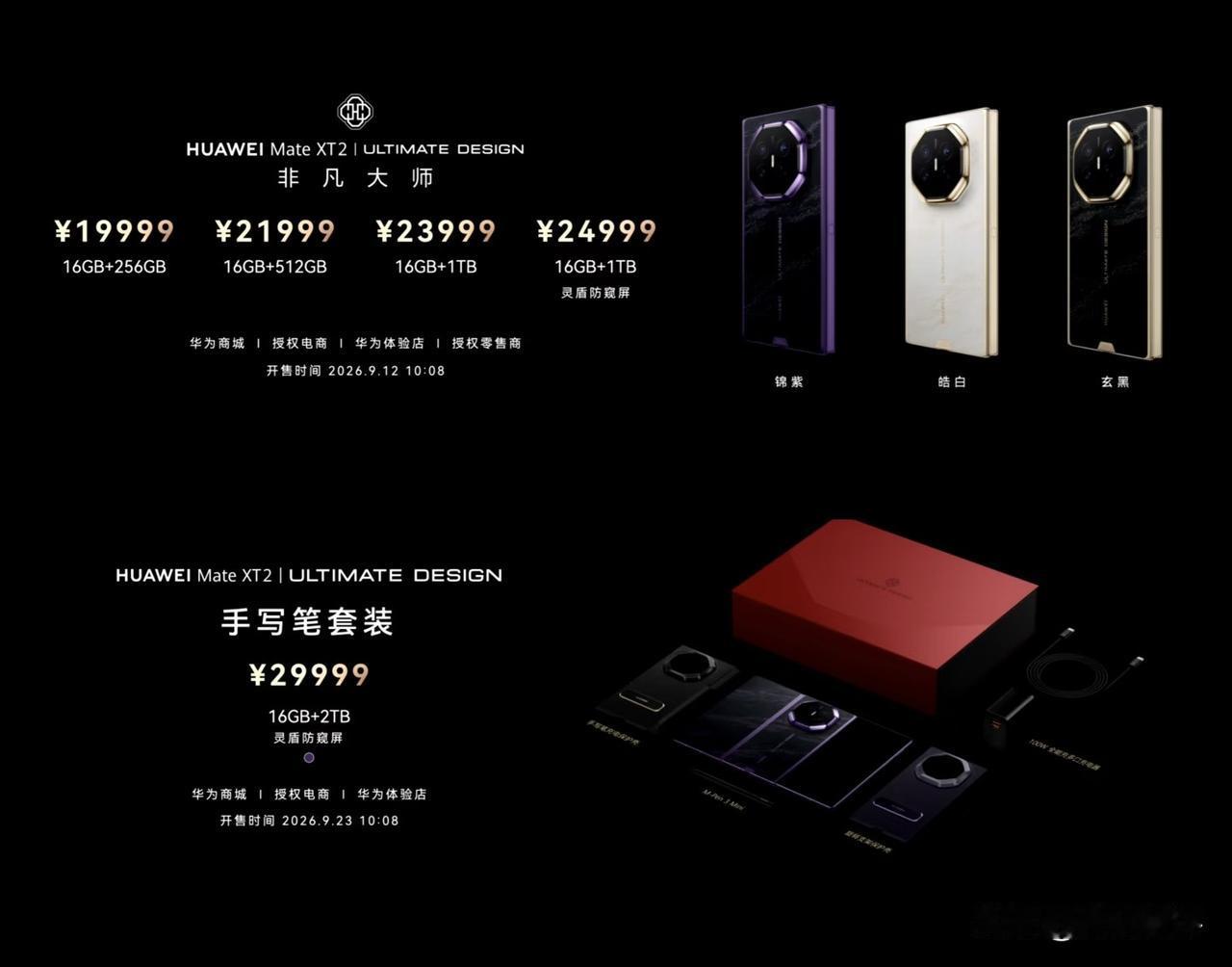 华为新的三折叠屏来了，这个价格怎么样？起售价还是很香的吧[思考]各位老板怎么看？