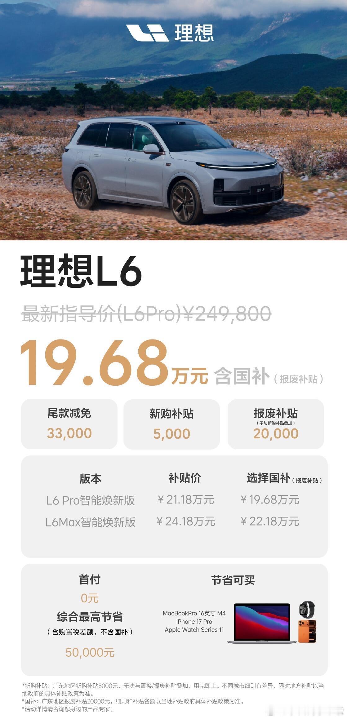 理想L6已经这个价了吗？即使没有报废补贴Pro版也才21.18万、M