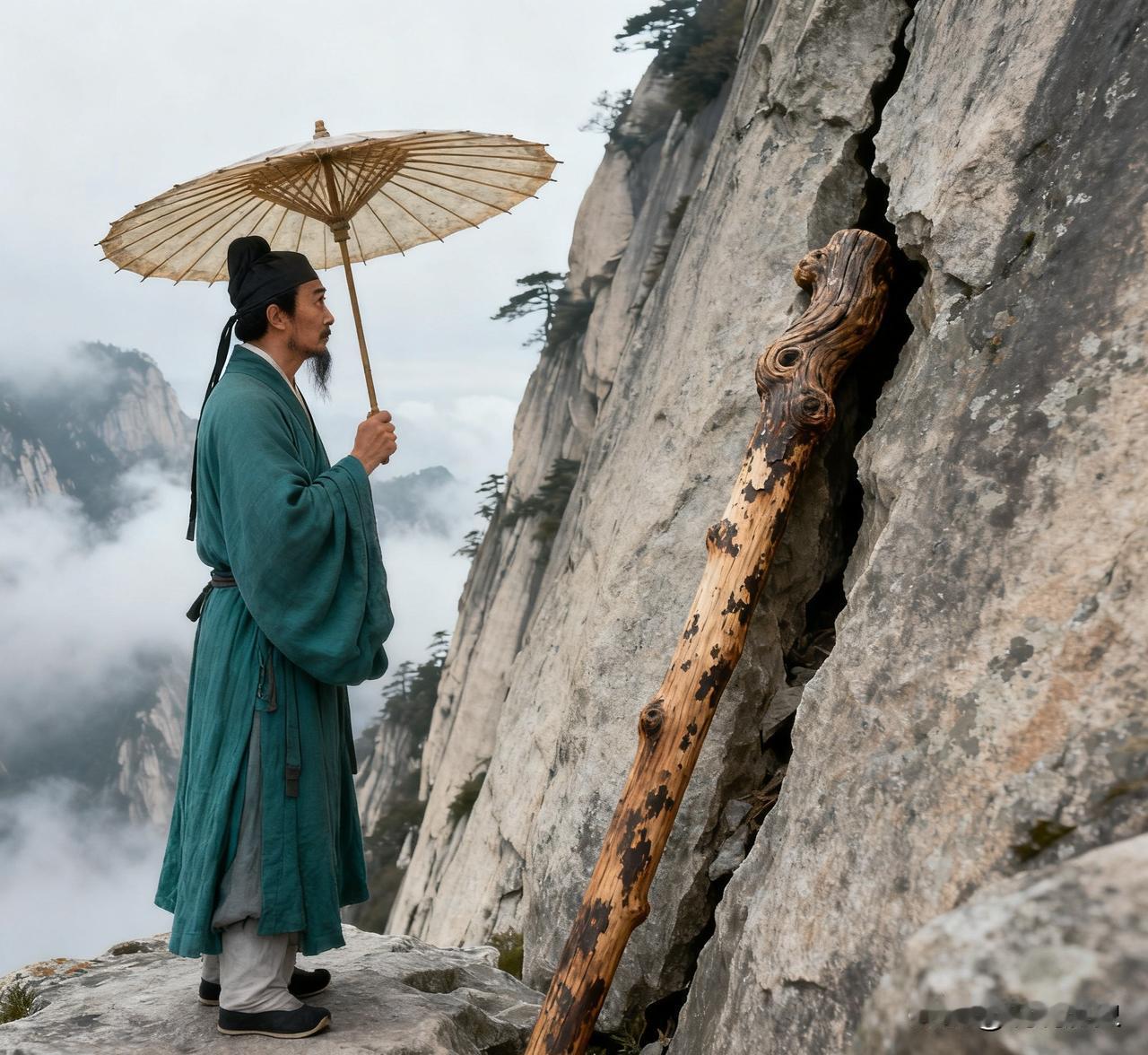 明朝万历年间，有位名叫张长寿的士人，性喜探幽寻奇。一次登游华山，攀至绝顶时，忽见