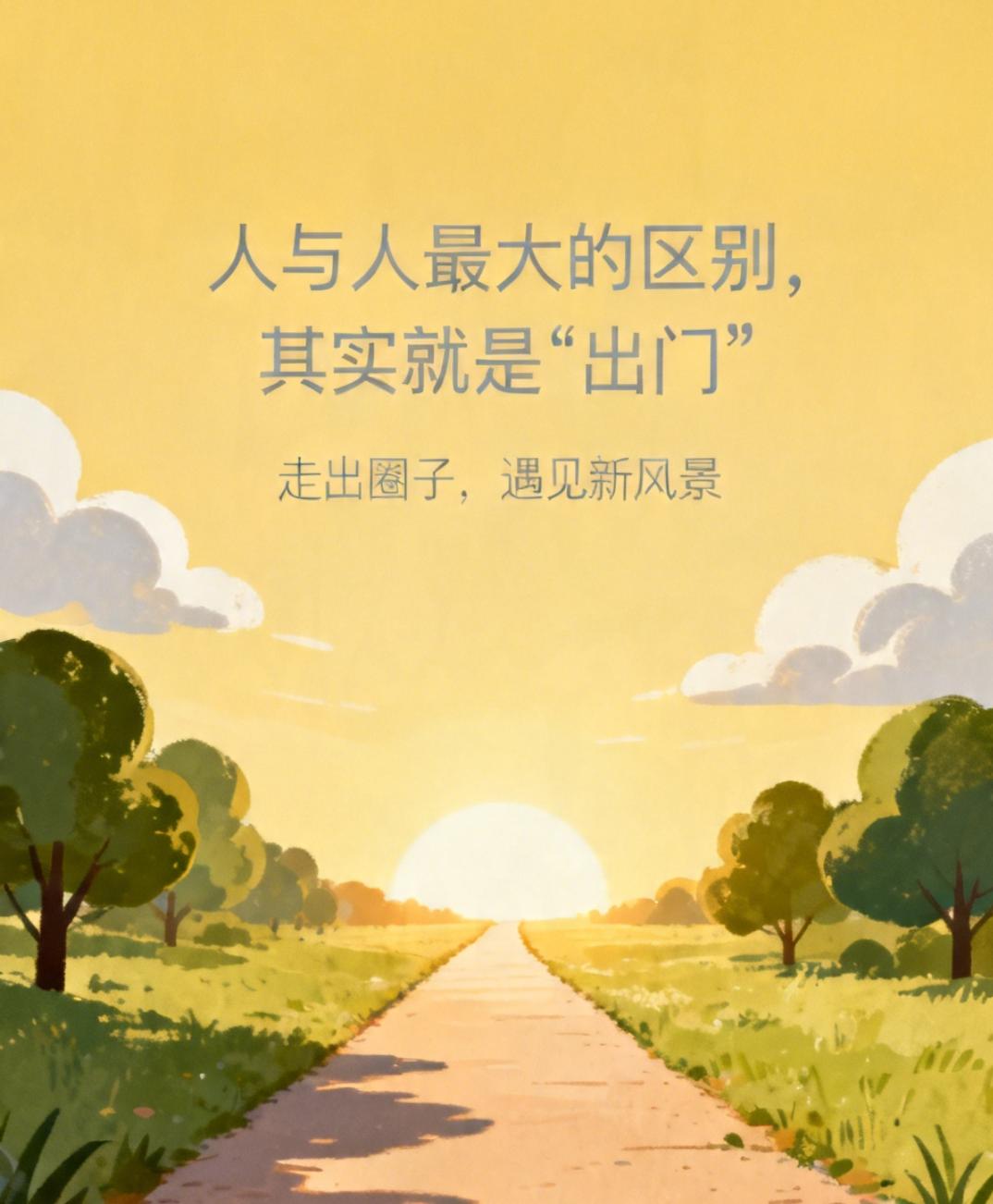 人与人最大的区别，其实就是“出门”最近这句话特别戳人：人与人最大的区别，就