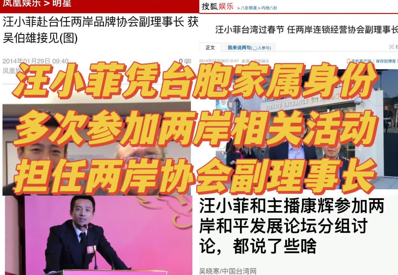 大S给汪家企业省了至少一个亿的广告费还带给张兰的朝阳区台胞家属政协委员身份，汪小