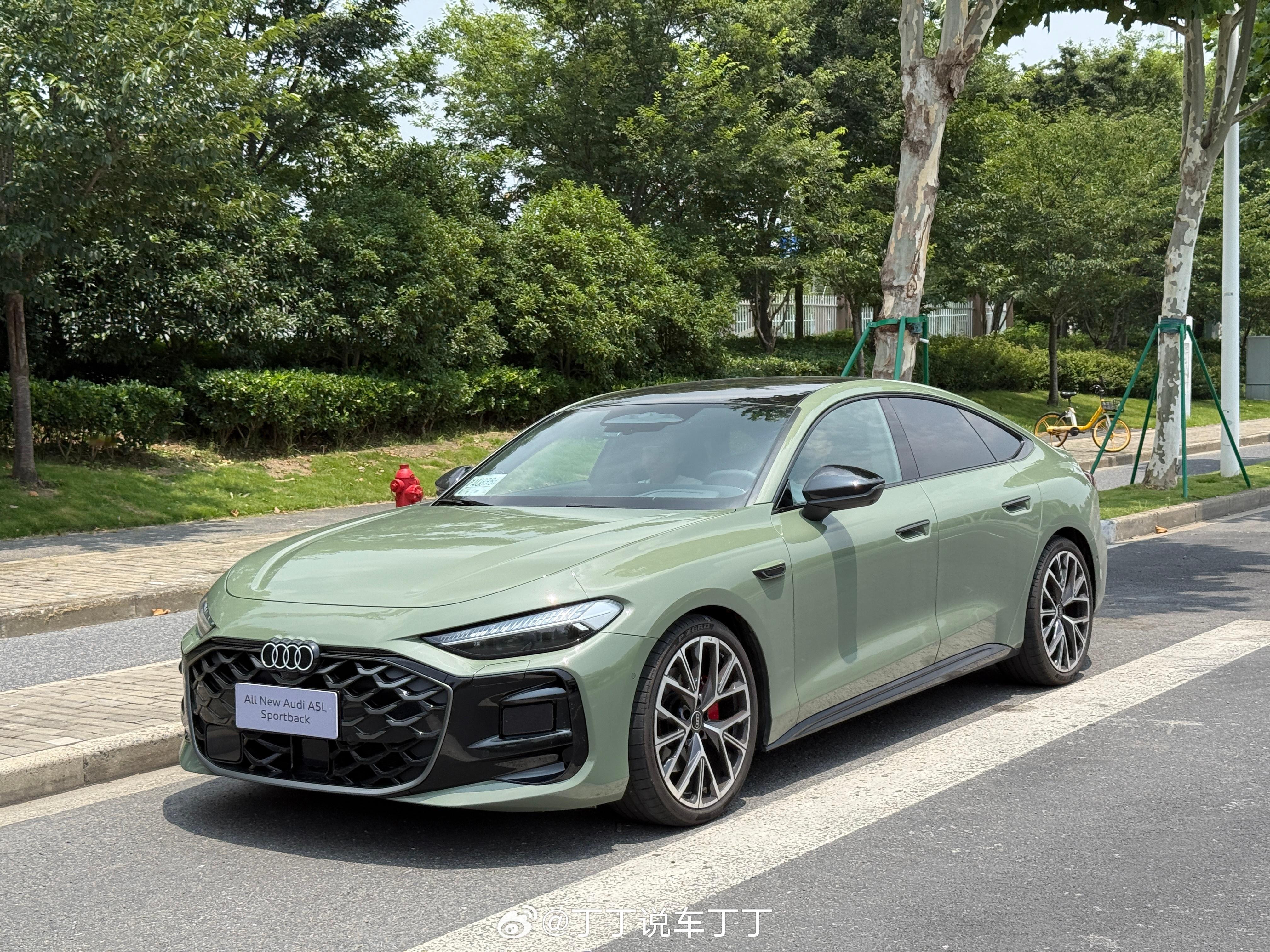 路边偶遇奥迪A5LSportback。外观挺精神，内饰也还不错。车机还是奥迪那