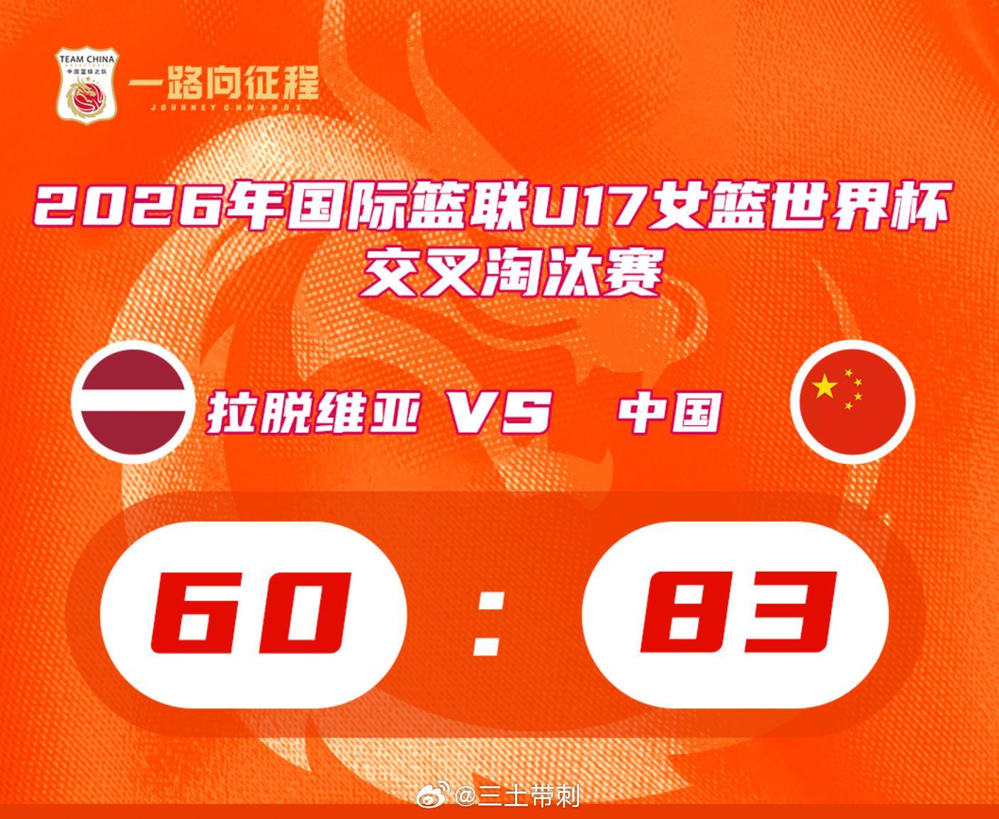 u17女篮世界杯重返世界前八！中国U17女篮击败拉脱维亚，打进本届比赛八强，这