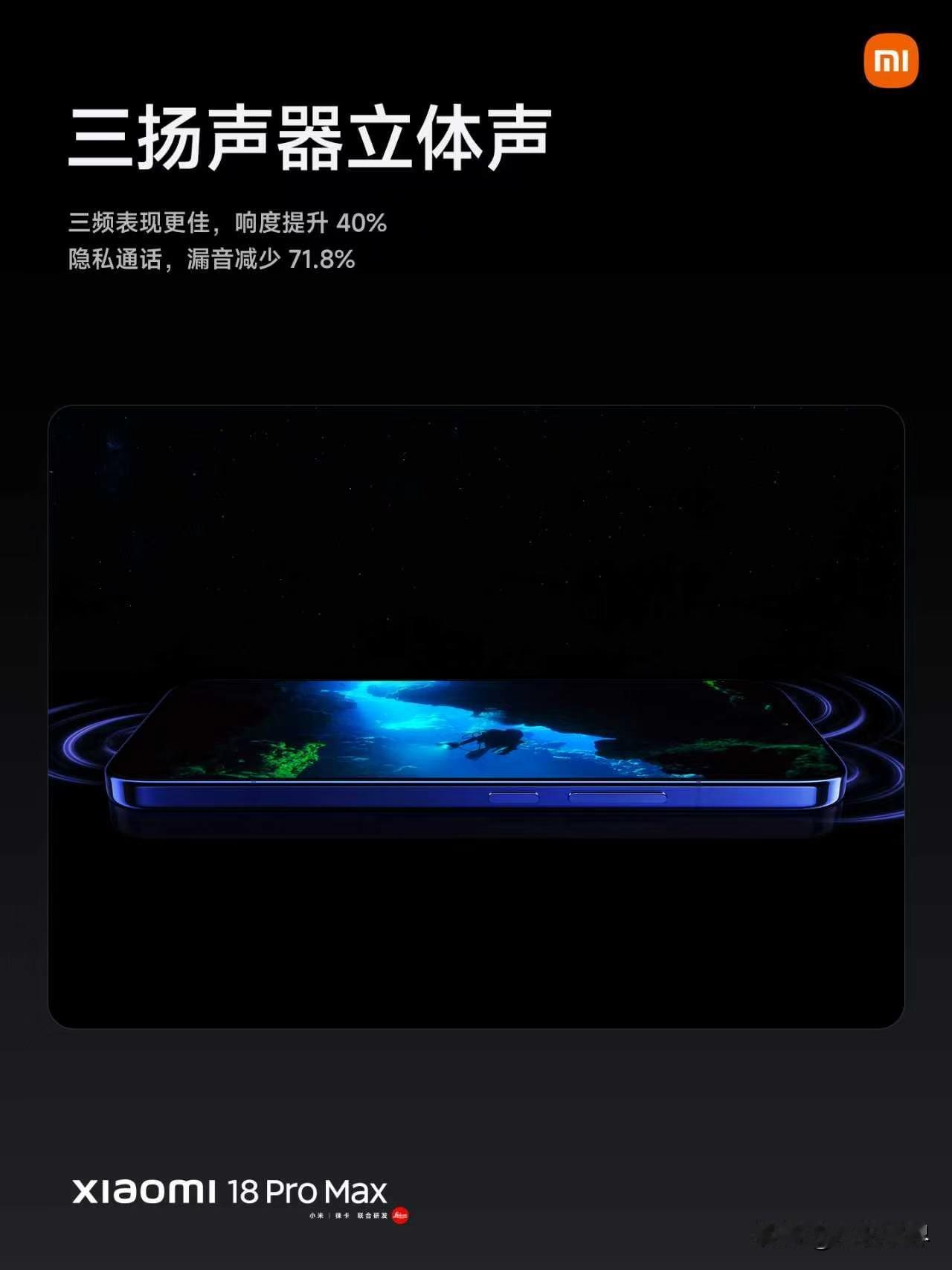 小米18ProMax三扬声器立体声？？？
