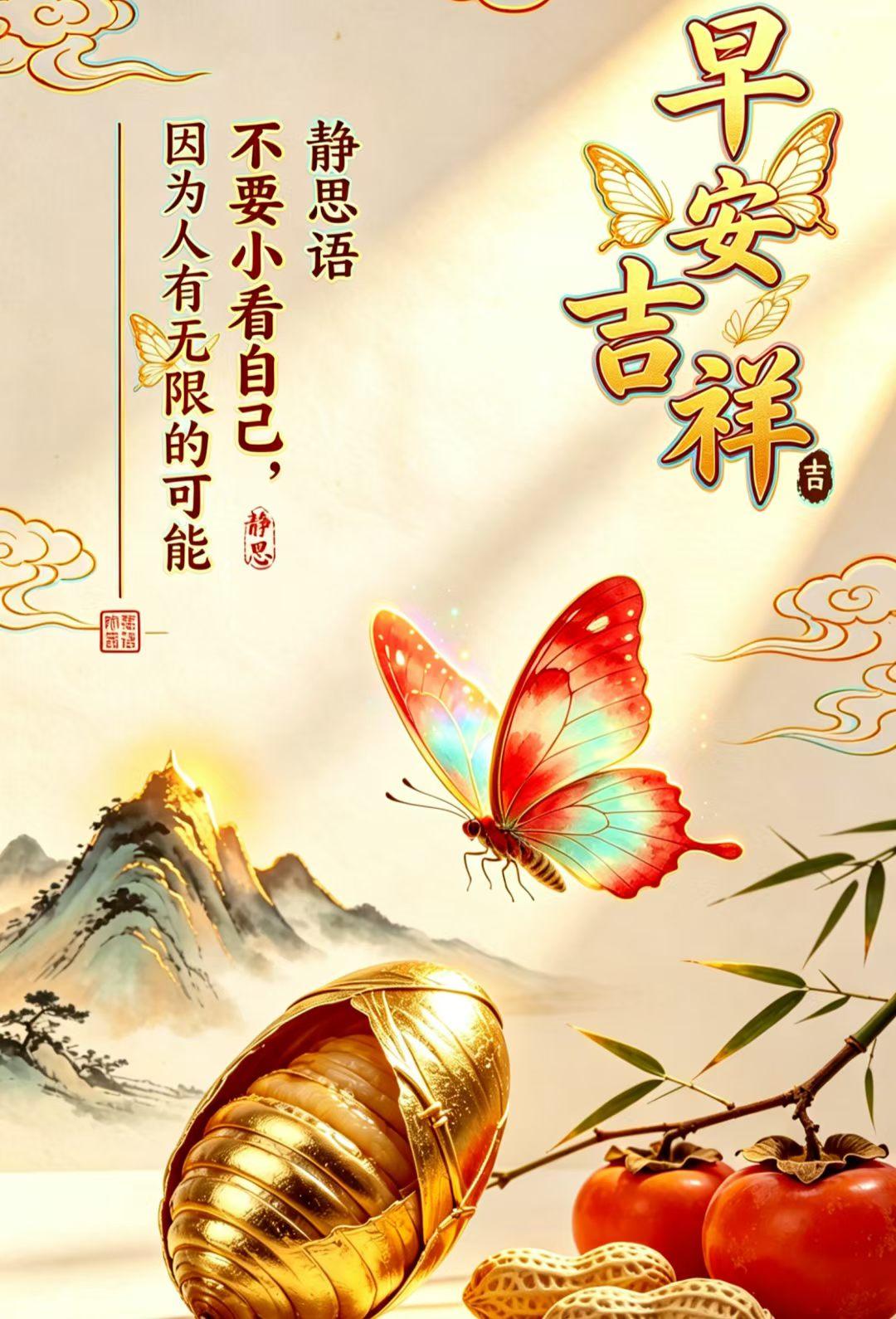 早上好，愿大家吉祥如意，万事顺遂