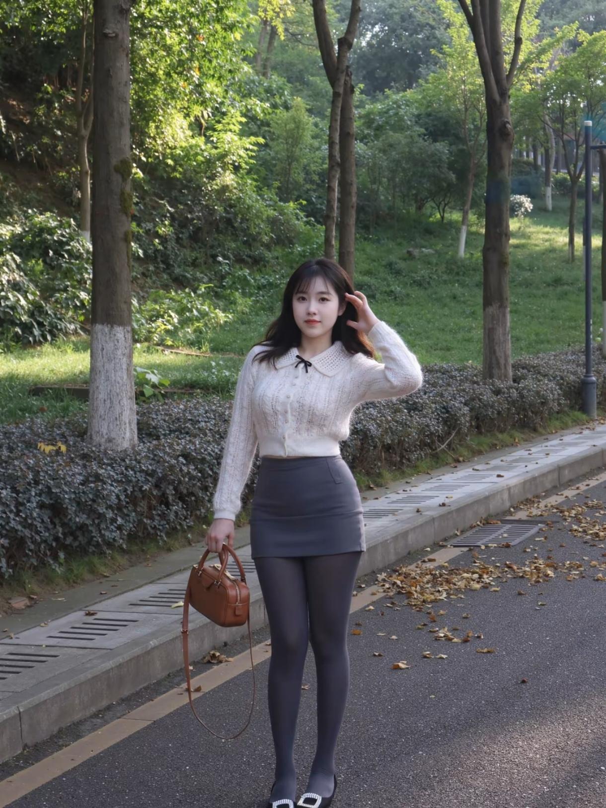 半窗月痕·满庭芳·林间闲步晴透林梢，光铺石径，闲阶落叶初柔。米白衫轻，灰