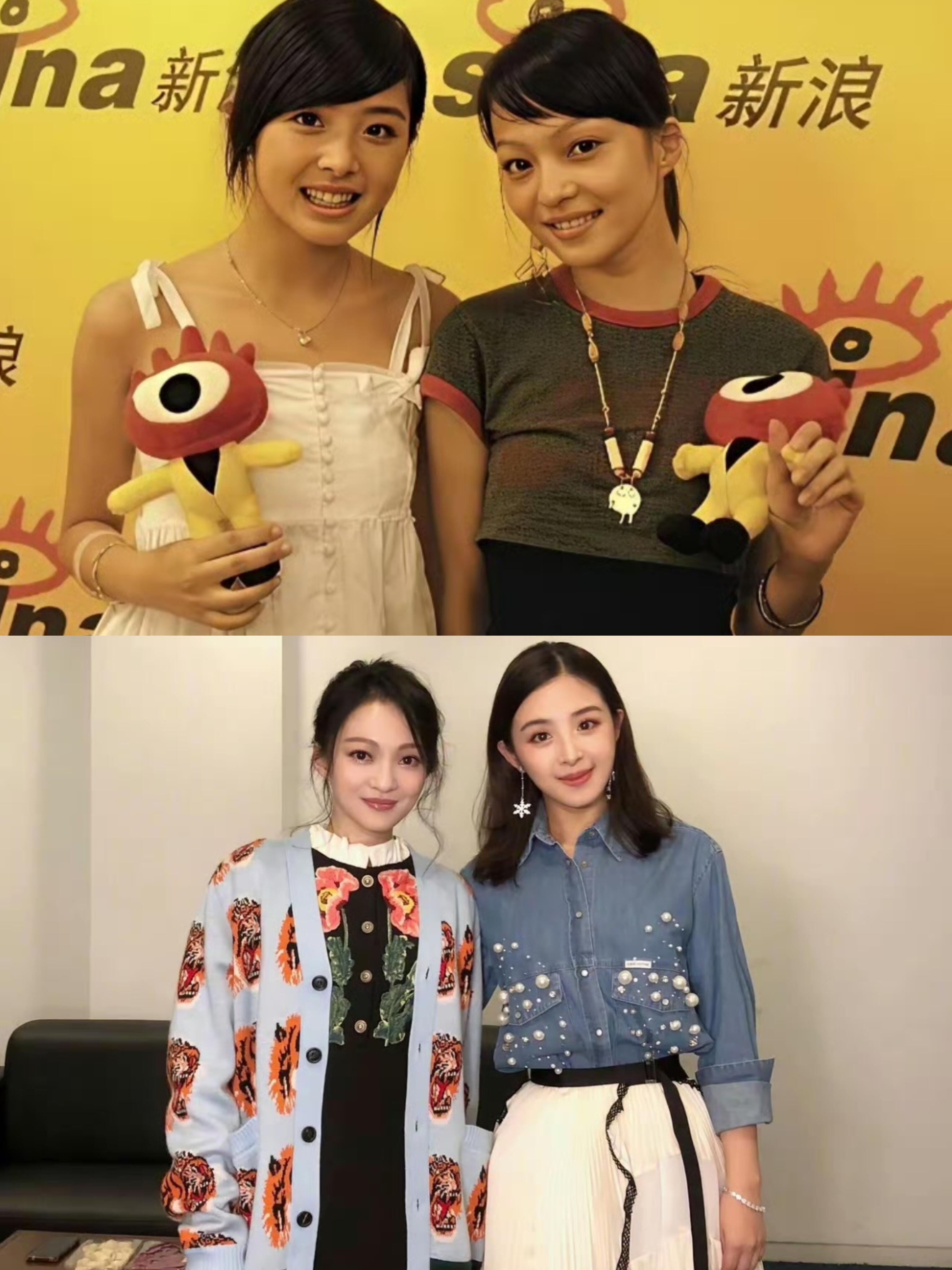 张含韵与张韶涵时隔12年再次同框合影，两人从05年的满脸青涩到17年的优雅从容，