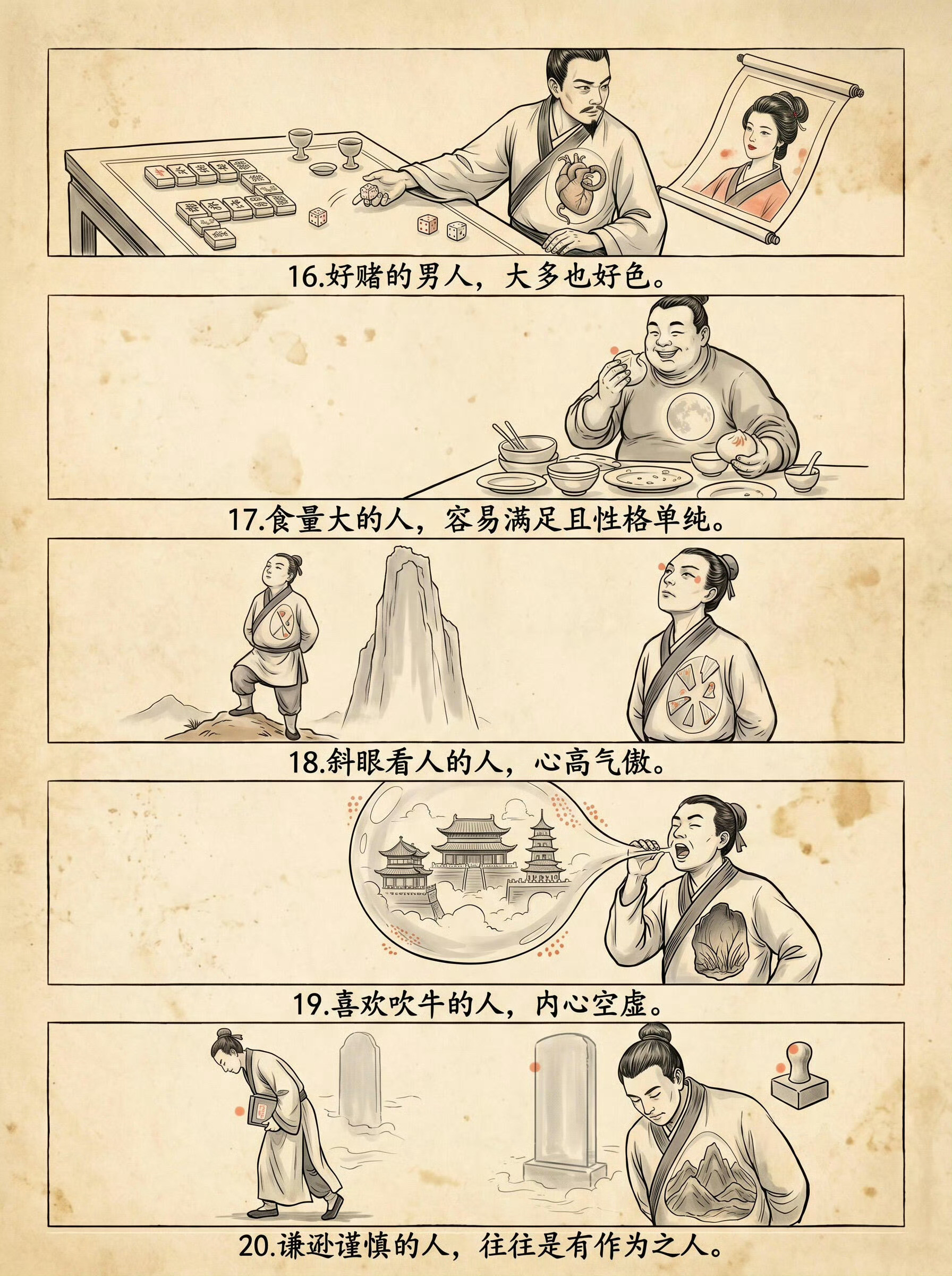 老祖宗留下的识人术。（仅供参考）