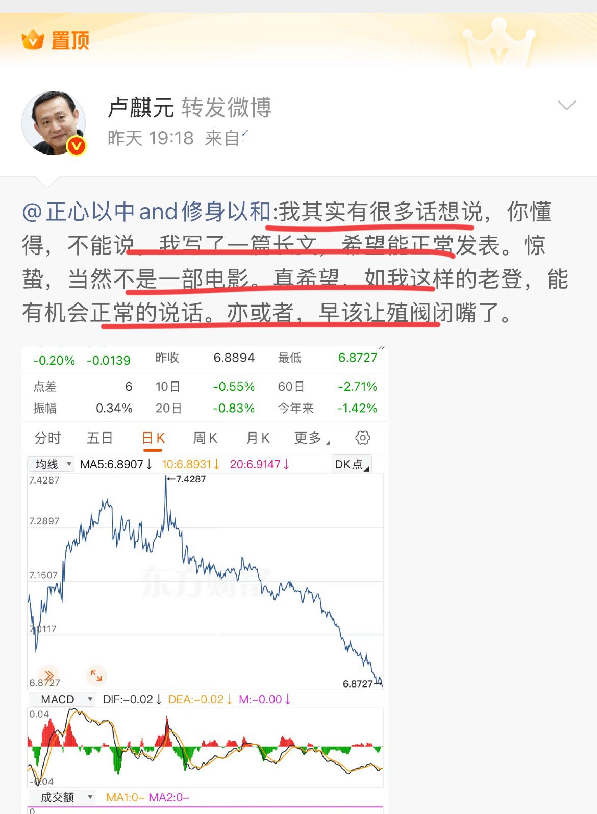 著名经济学家卢麒元终于更新了！他最近在写一篇长文，他有很多话要说！但估计很难