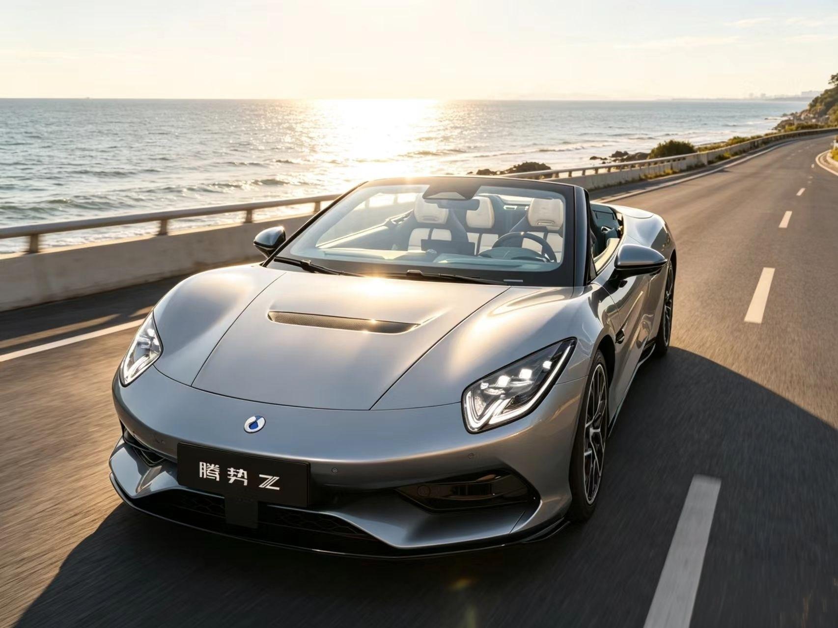 前几天在2026北京车展近距离感受了腾势Z，不得不说，溜背超跑的造型实拍真的太惊
