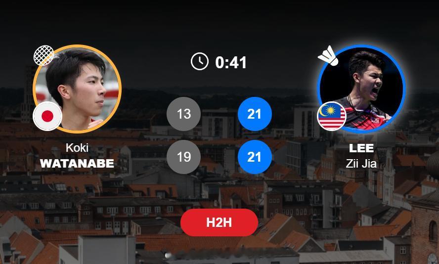 汤杯B组日本3-2马来西亚男单奈良冈功大21-1121-15梁峻