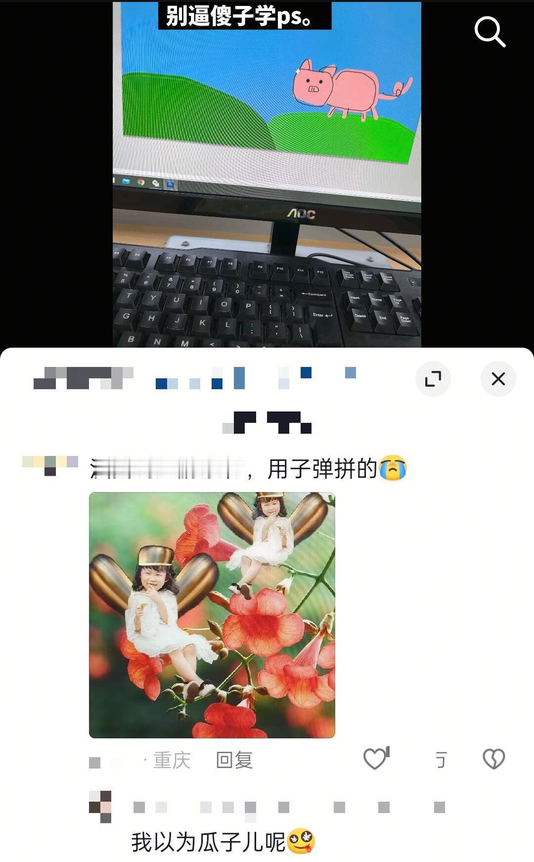 别逼傻子学PS……