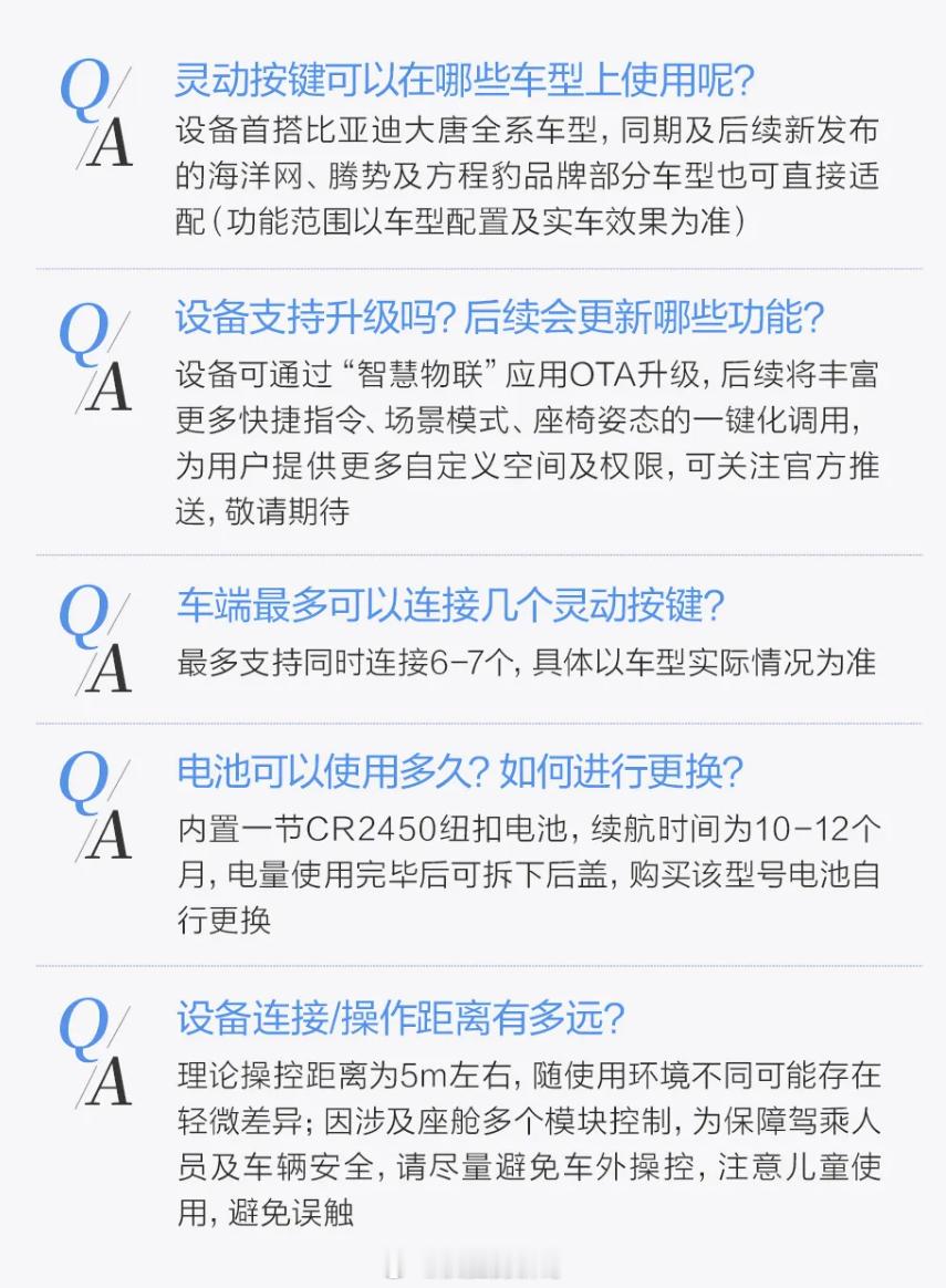 比亚迪推出BYD灵动按键虽然晚了点，但也有了BYD灵动按键，首发价259元