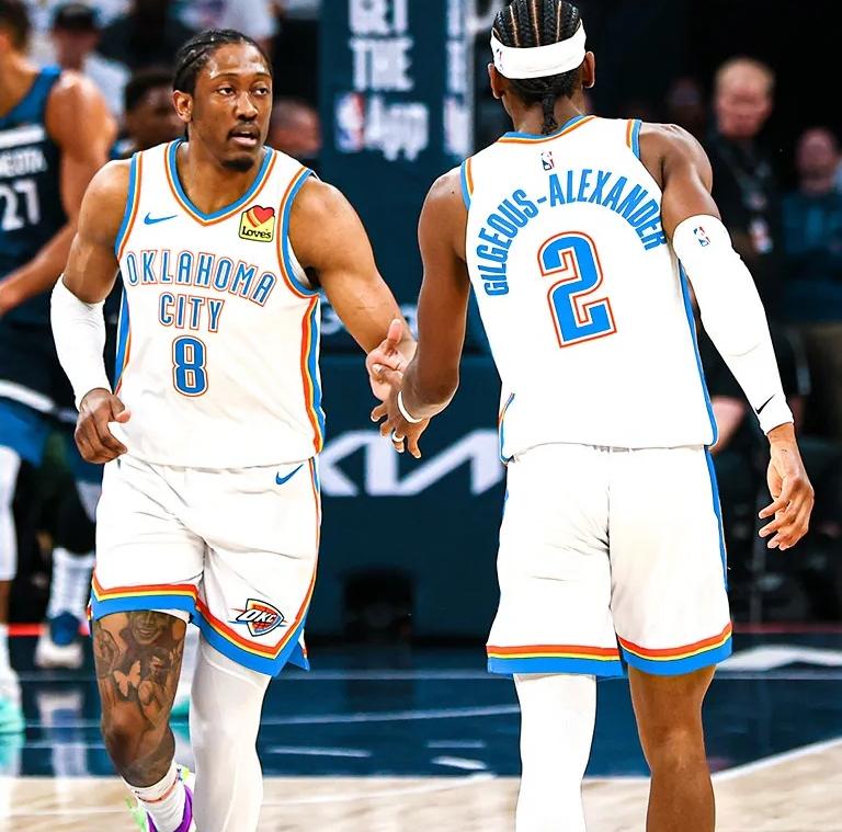 雷霆的实力令人恐惧，即使二当家杰伦威不打，他们依然可以横扫联盟。本赛季杰伦威缺