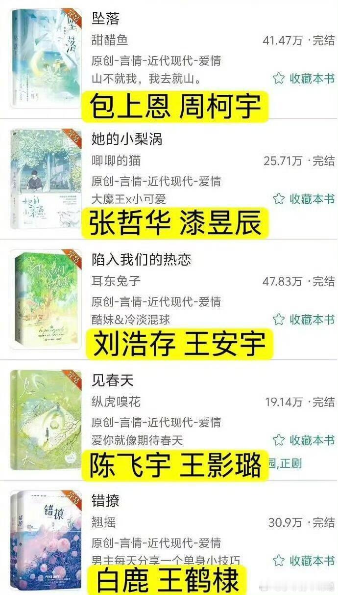 至此晋江前十现偶全部影视化了……到现在为止好像只有难哄和偷偷不扑