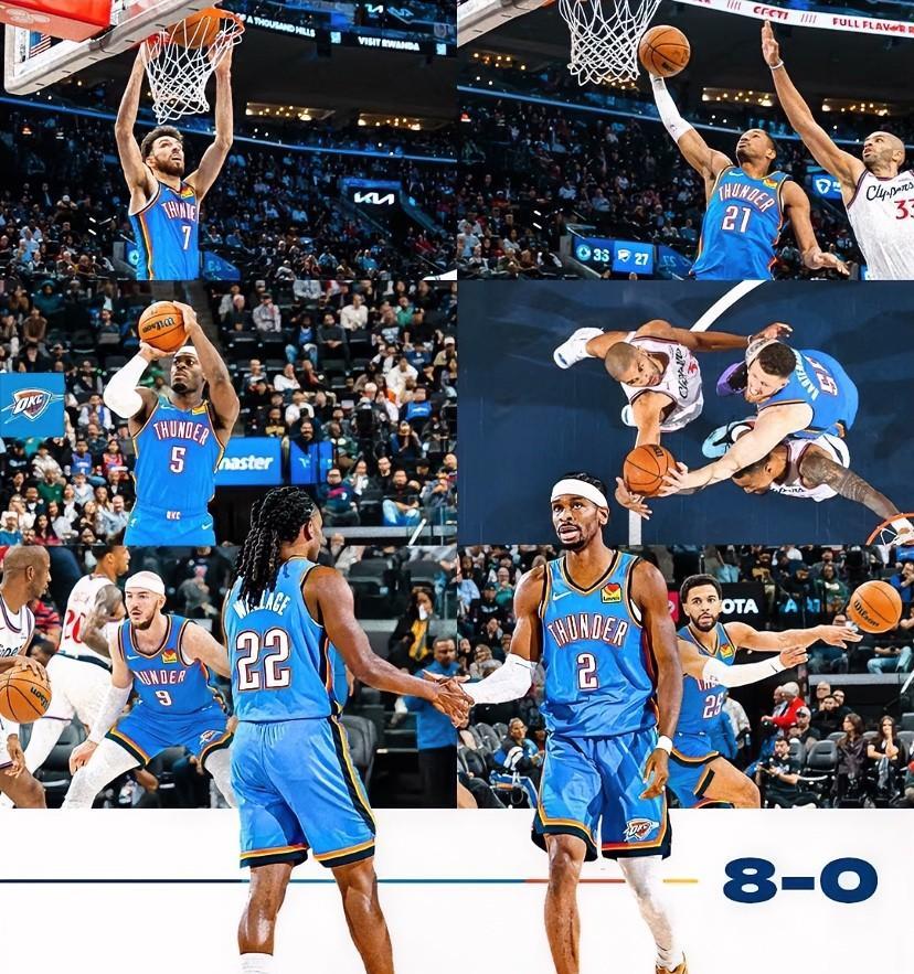 雷霆的比赛以后干脆直接套公式算了！第一节上来全主力试试强度，鸭梨划水不怎么出手