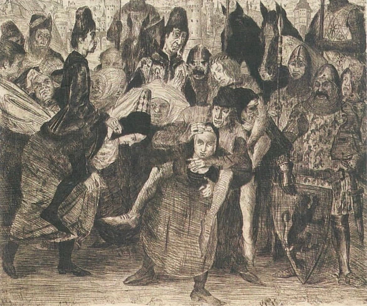 1140年，神圣罗马帝国的康拉德三世国王围攻德国西南部的魏因斯贝格城。发起总攻前