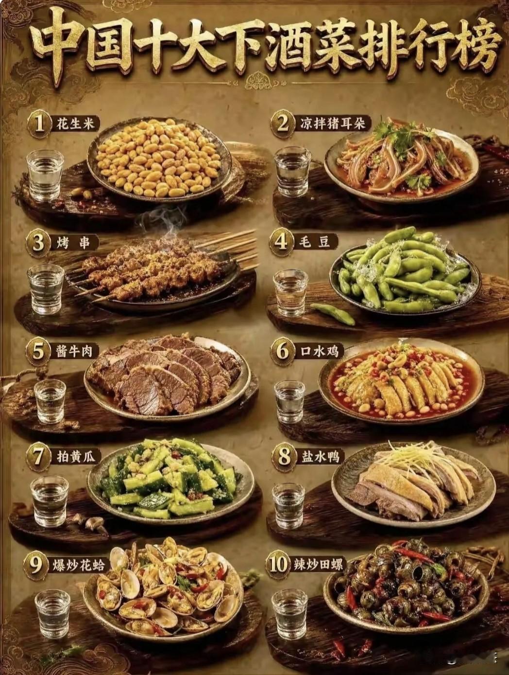 下酒菜，你有哪几个不要吃？