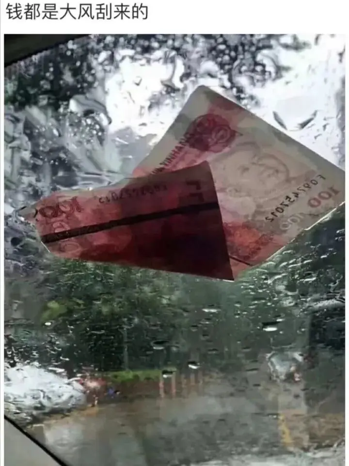 钱都是大风刮来的哈哈哈哈搞笑图片梗图合集