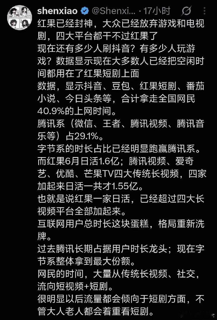 字节系恐怖的自我裂变野蛮生长能力。要考虑垄断相关话题的应对了。​