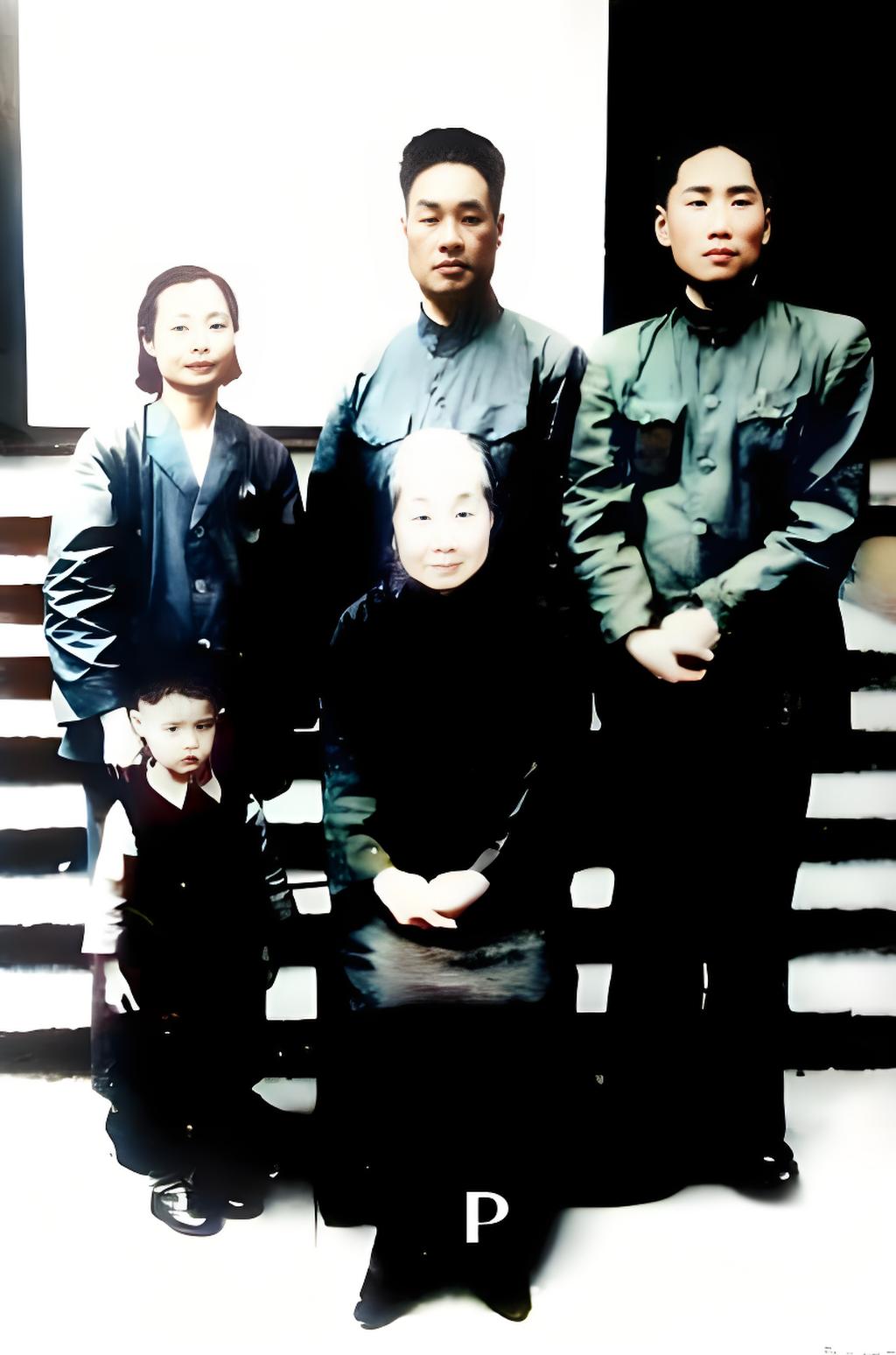 1950年4月，杨开慧的母亲向振熙八十大寿，毛泽东派大儿子毛岸英回到湖南长沙为外