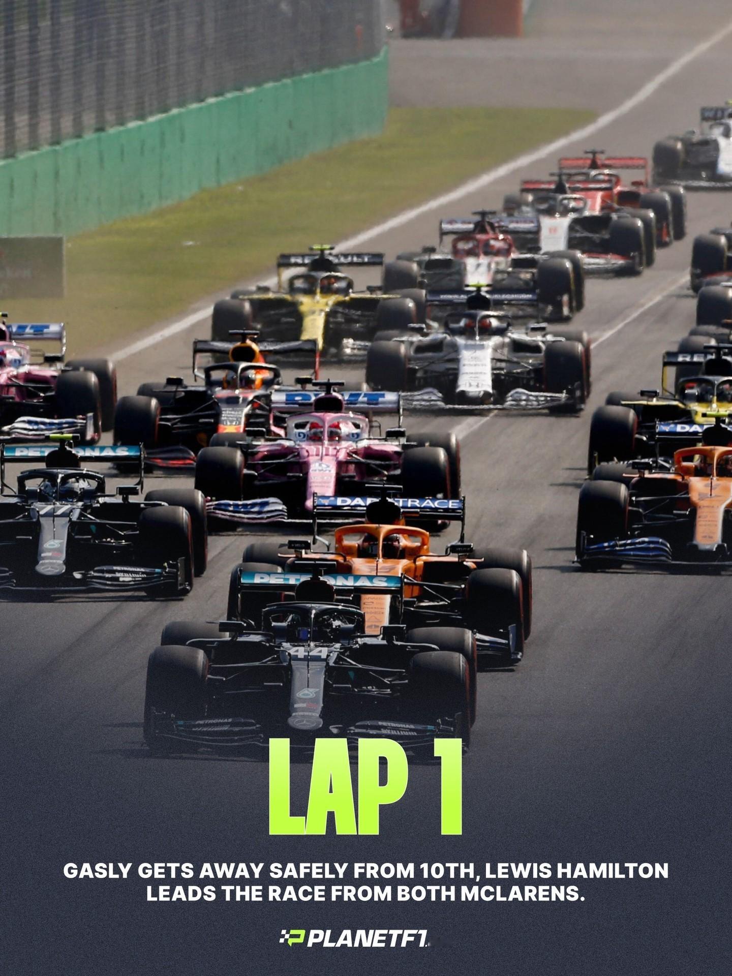 回顾2020意大利大奖赛的过程🔟🏆🇮🇹第1圈——加斯利从第十起步，顺利经