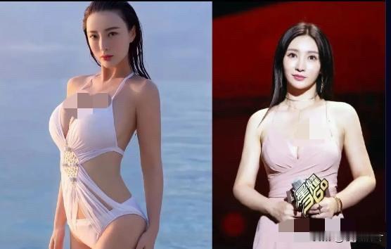 左边：王李丹妮，右边：柳岩。两个身材顶级的明星，如果比对一下，谁更胜一筹，你们
