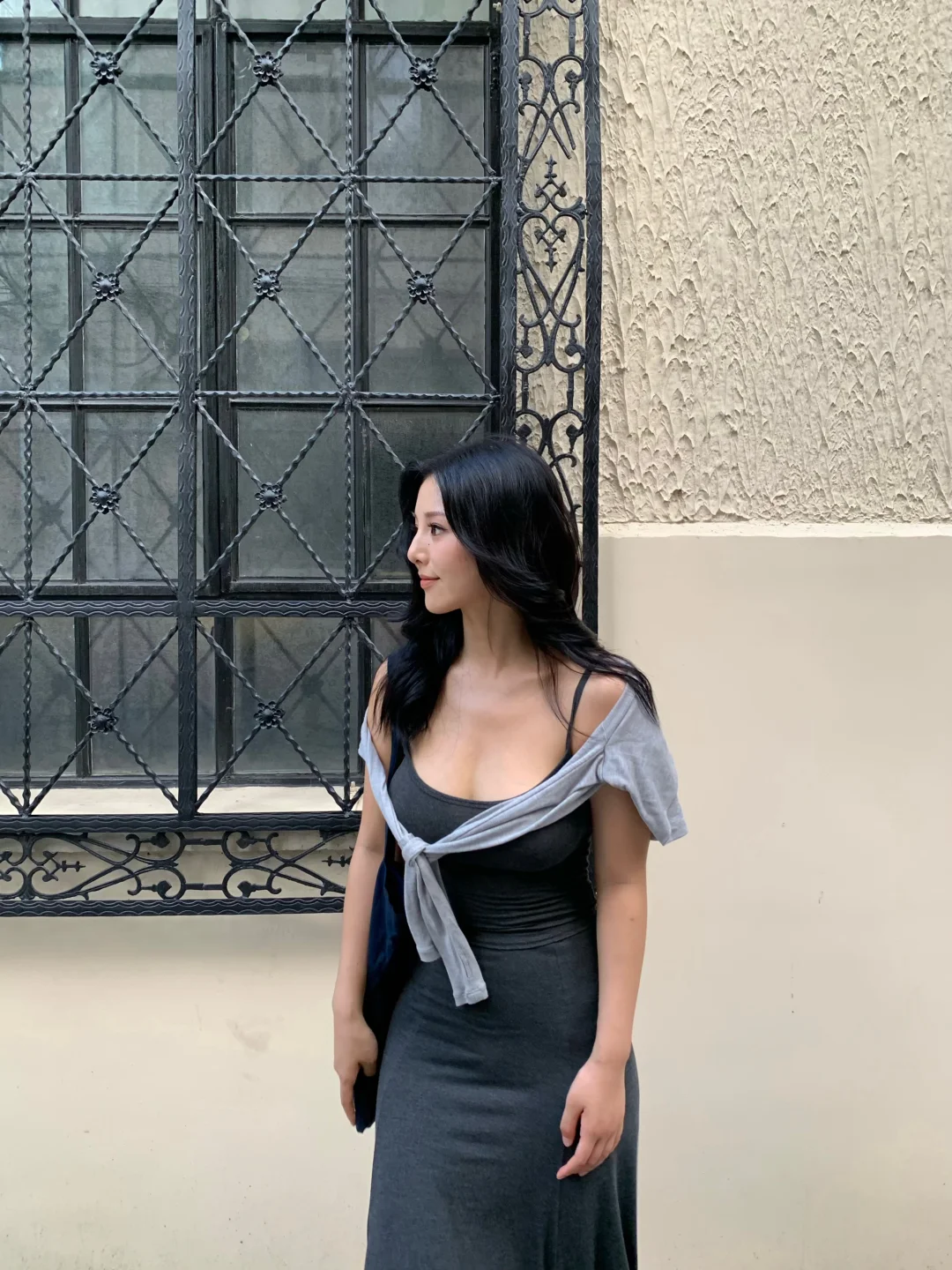 All grey outfit style