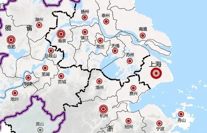 长三角地区只有一个大佬，就是上海，周围城市或多或少都跟上海有交集和往来；杭州的地