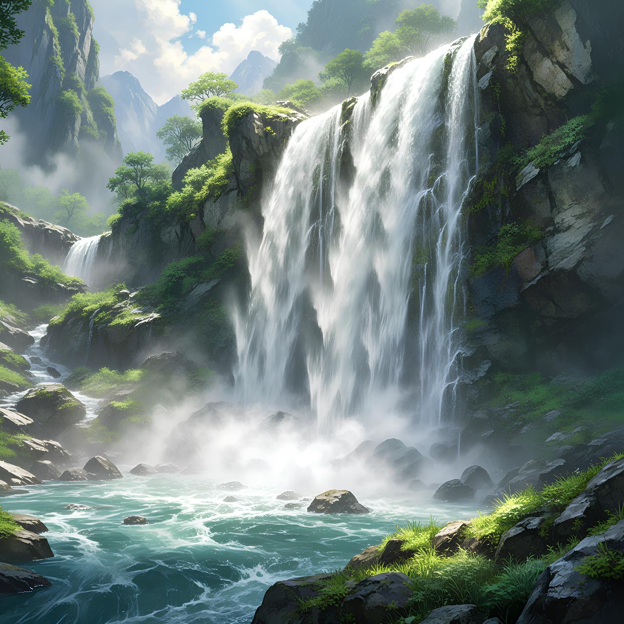 上联:雨打高山绿下联：风拂碧水清这组对联通过“雨”与“风”、“高山”与“