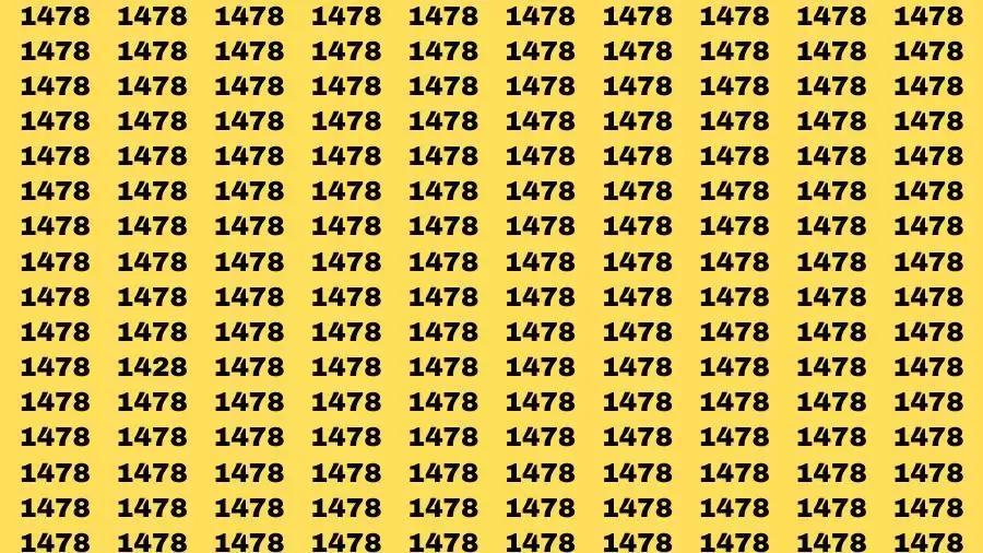 观察大脑挑战：如果你有鹰眼在39秒内找到数字1478