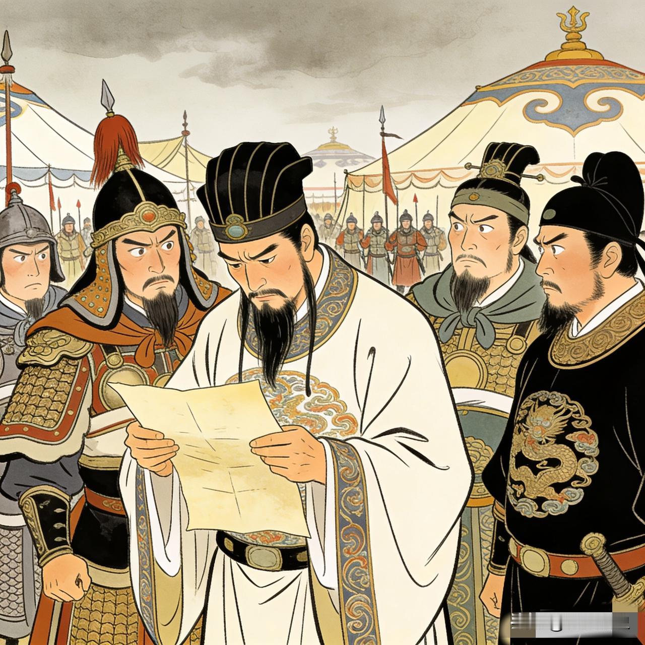 公元988年，辽国宰相韩德让正在帐内独自更衣。突然，萧太后慌张地闯了进来，周围的