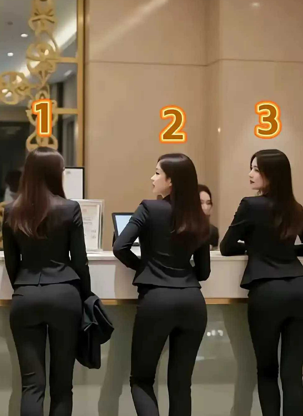 三个应聘前台你会留下哪一个？