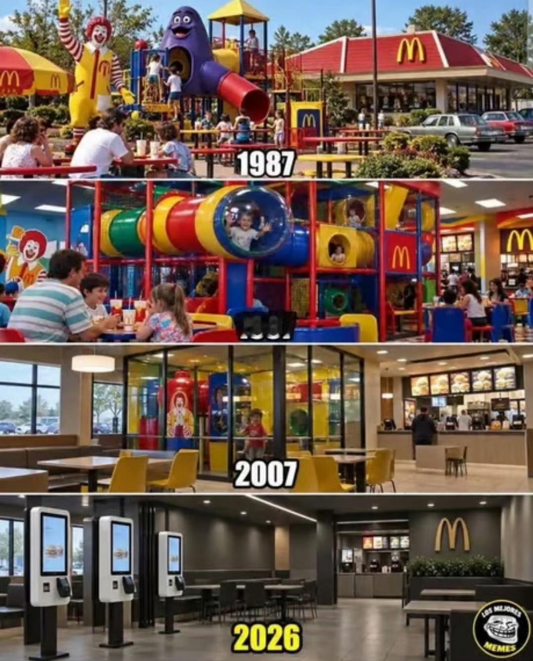 麦当劳1997到2026越来越像个快餐店了。究竟是麦当劳长大了，还是当年喜欢麦当