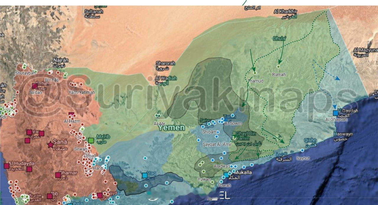 一夜之间，沙特阿拉伯支持的“国土之盾”部队从阿联酋支持的“南方过渡委员会”手中完