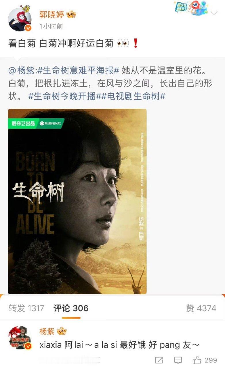 杨紫回复郭晓婷杨紫上海话回复郭晓婷杨紫好可爱的回复啊！