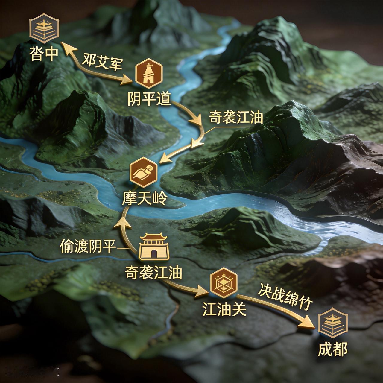 这幅“邓艾伐蜀图”如何