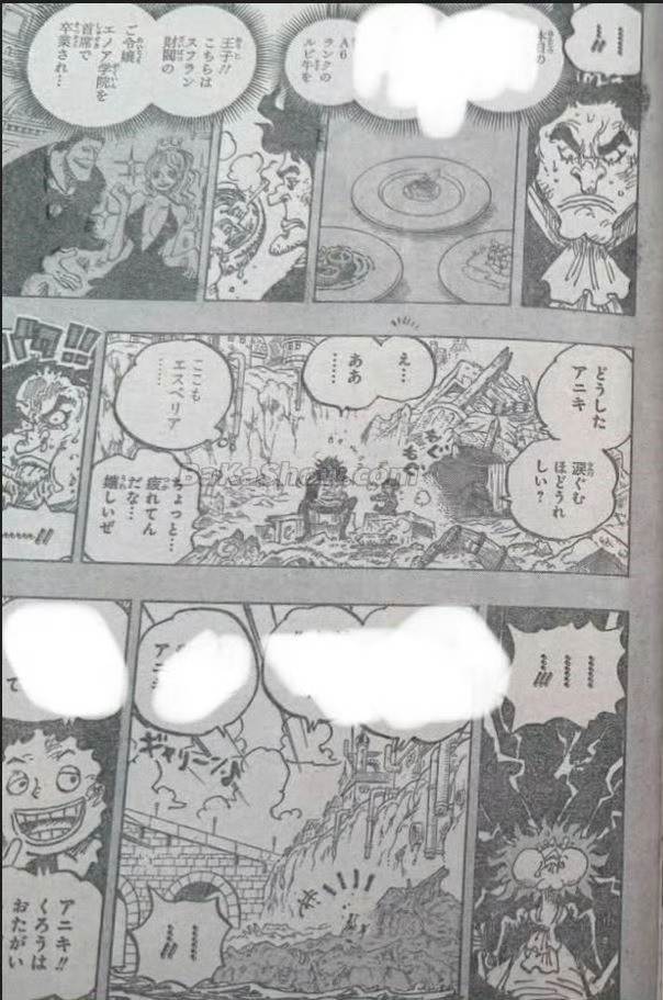 本周海贼王全图情报！14岁舒莉公主(军子现在77岁)和27岁布鲁克(现在90岁)