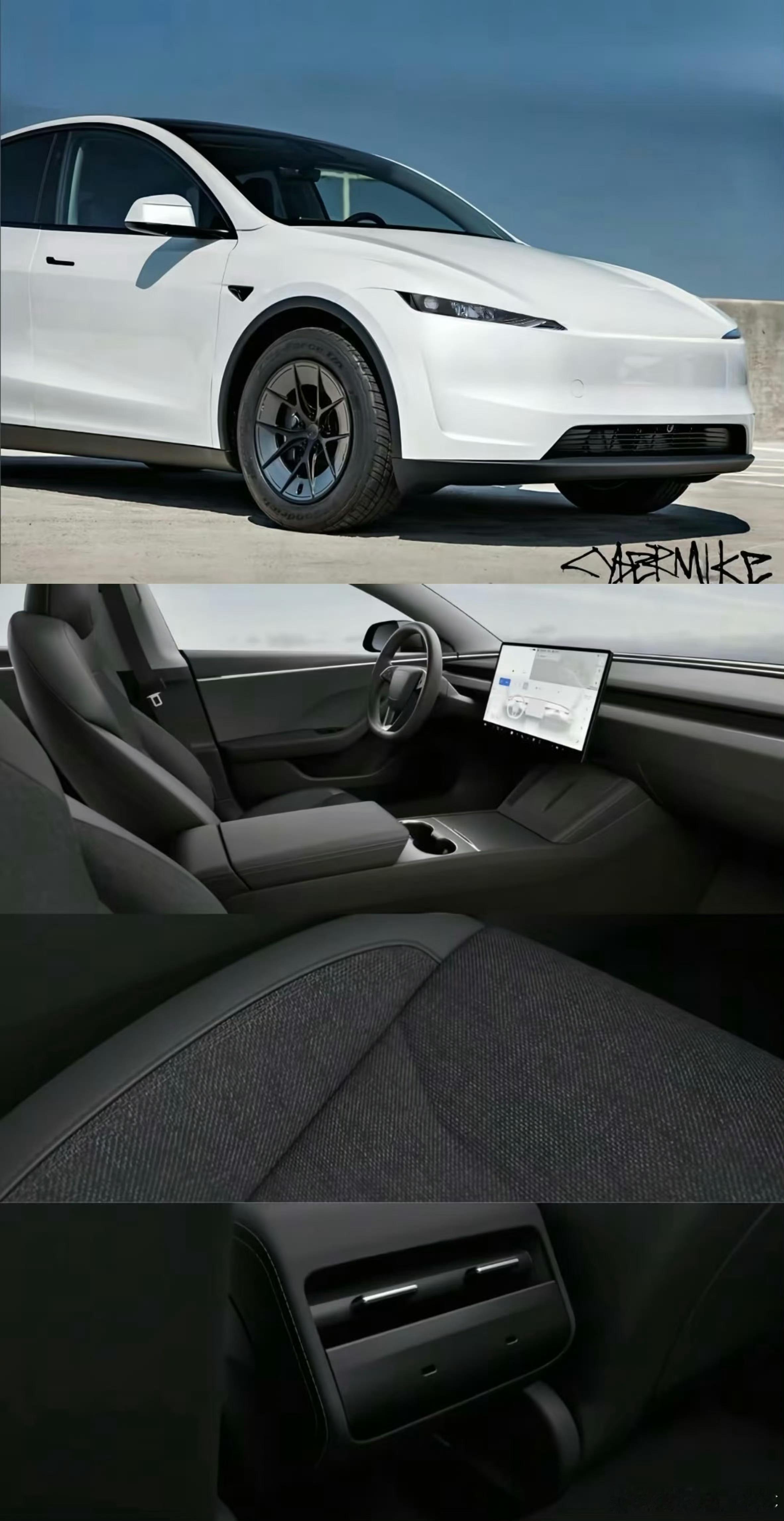 精简版ModelY售价取消全景天窗，座椅通风加热，后视镜电动折叠，织物座椅，续航