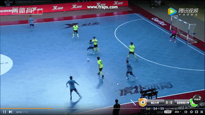 gif: 中国校园足球大学生五人制湖北大学 1: 0力克北体时隔三年再夺冠