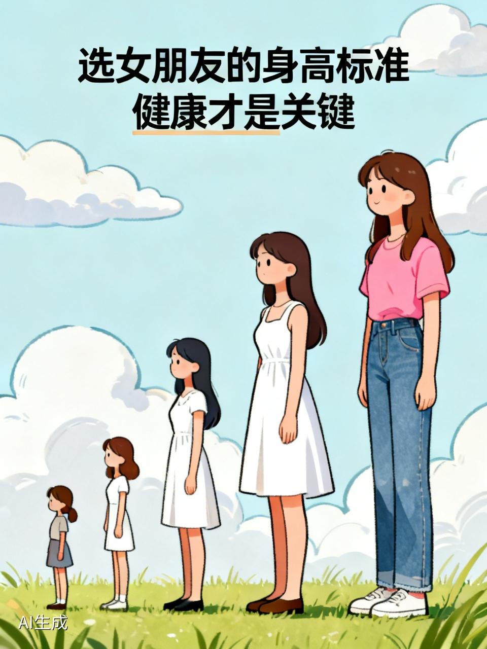 选女朋友的最佳身高标准是多少?选女朋友哪有啥最佳身高标准啊！成年女性身高一般在
