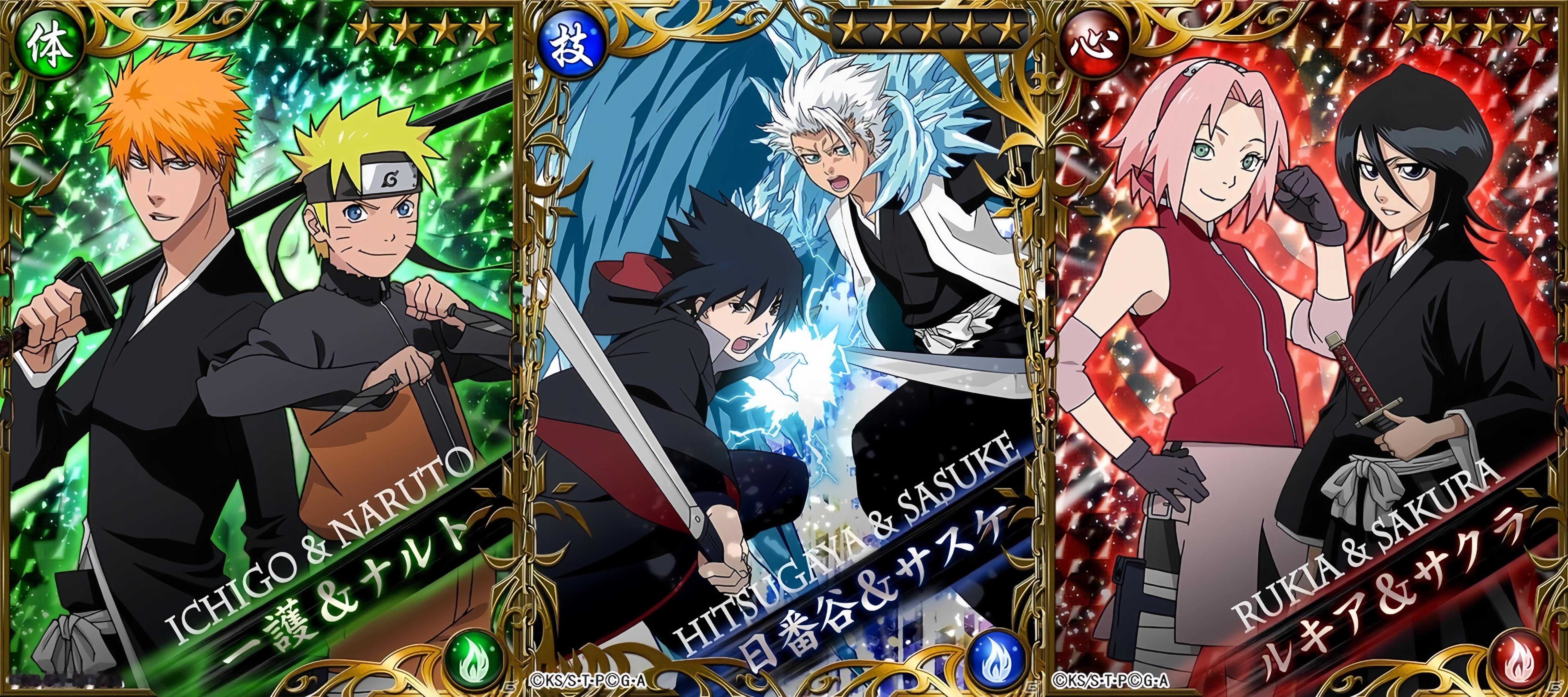 《火影忍者》X《死神》联动图1是『火影忍者大师』x『死神灵魂大师』官游周年联动