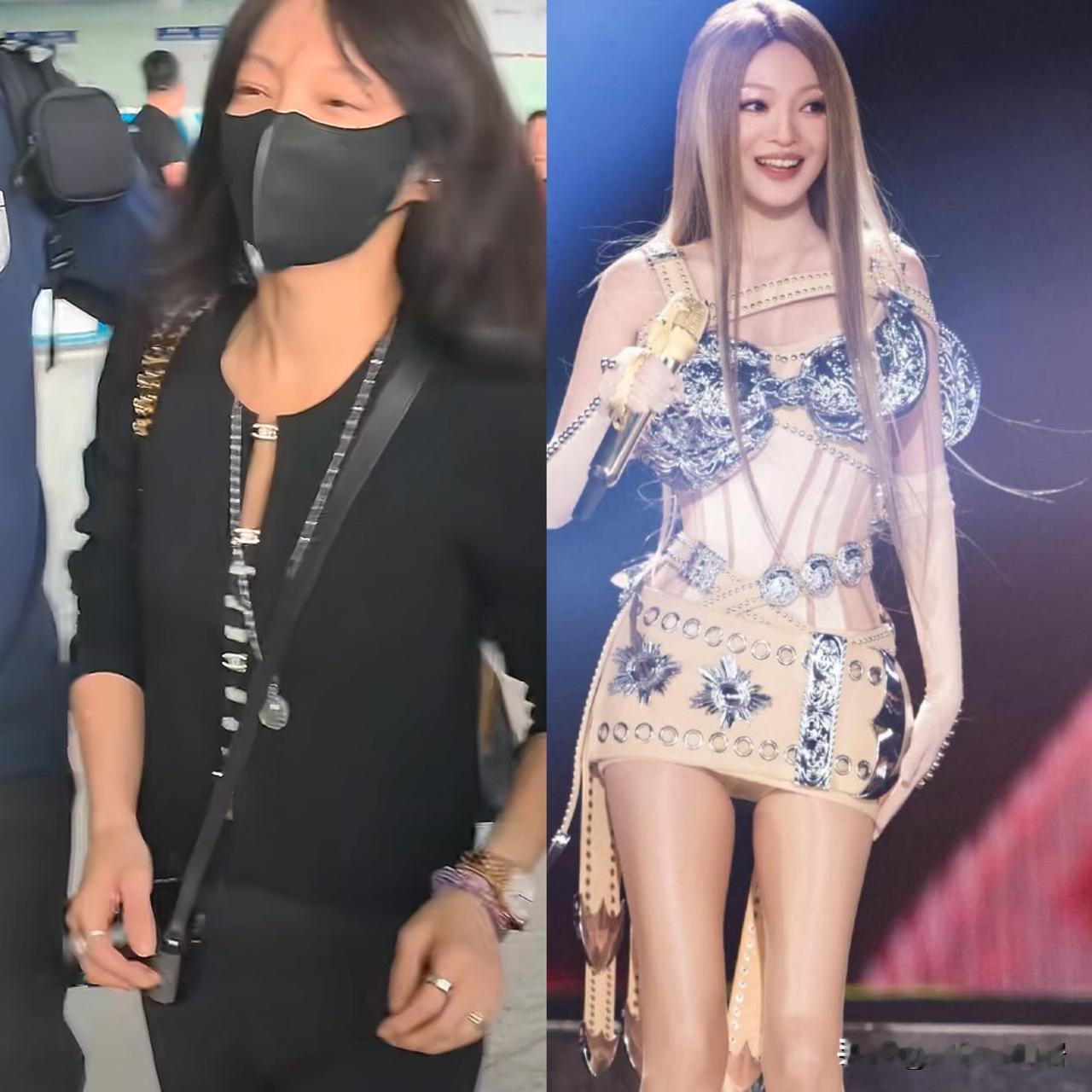 你敢相信吗？这竟然是同一个人！！张韶涵私下打扮非常低调，一身黑色运动装现身机